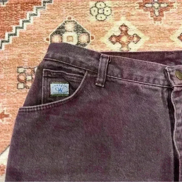 Wrangler for Women Vintage 80s Purple High Waisted Jeans - Picture 5 of 6